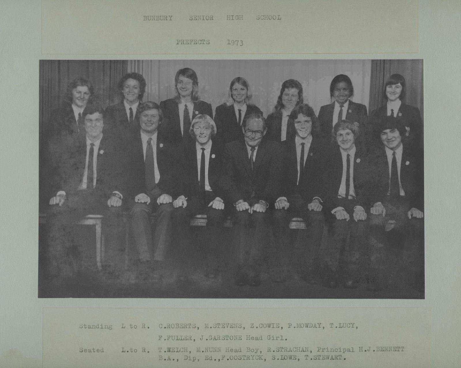 BSHS Prefects 1973