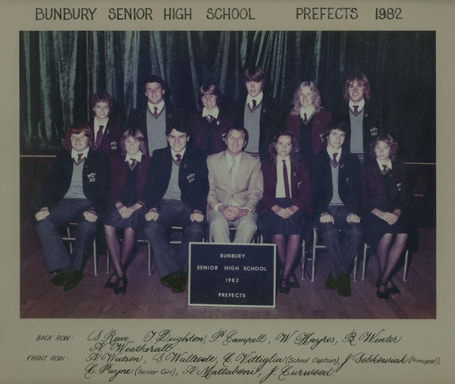 BSHS Prefects 1982