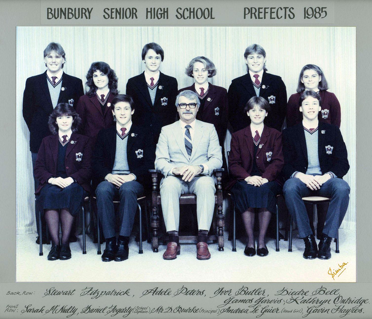 BSHS Prefects 1985