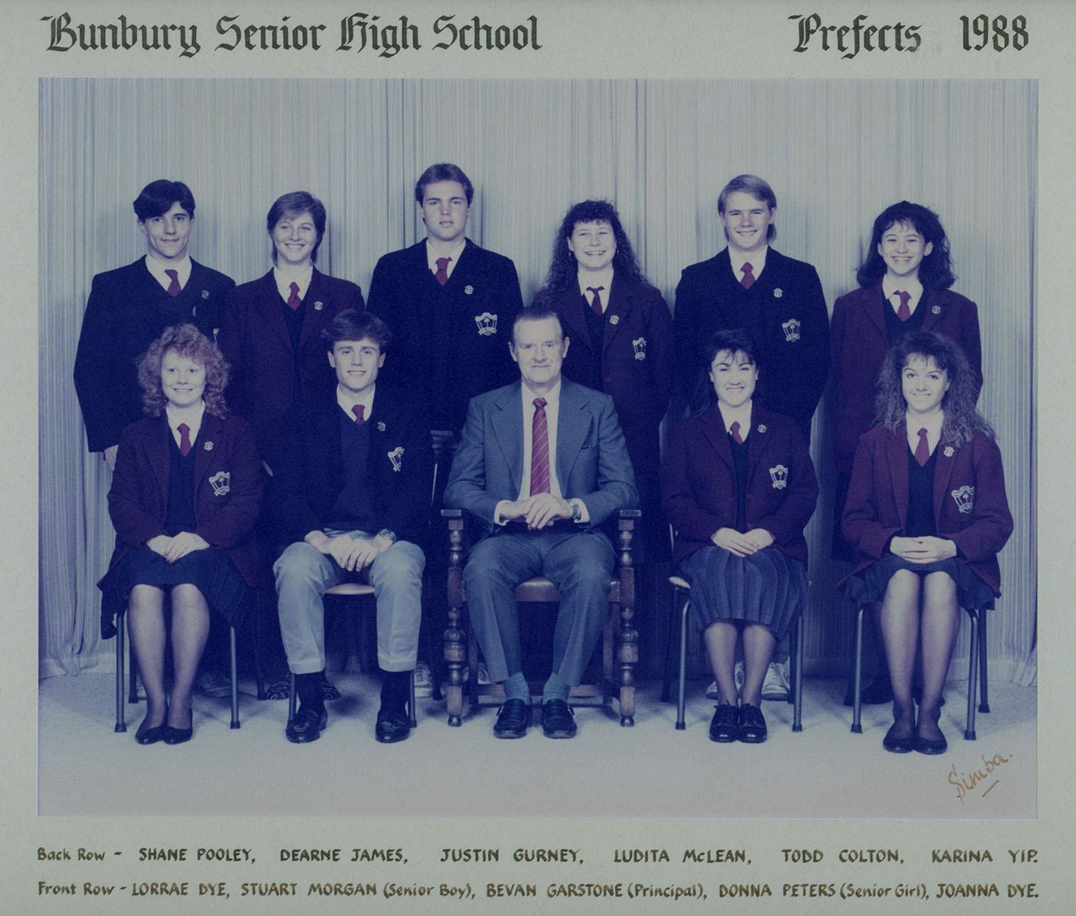 BSHS Prefects 1988