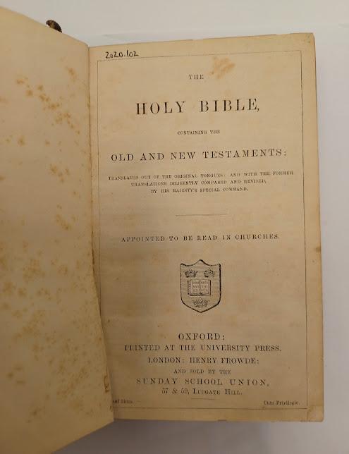 Holy Bible - first page