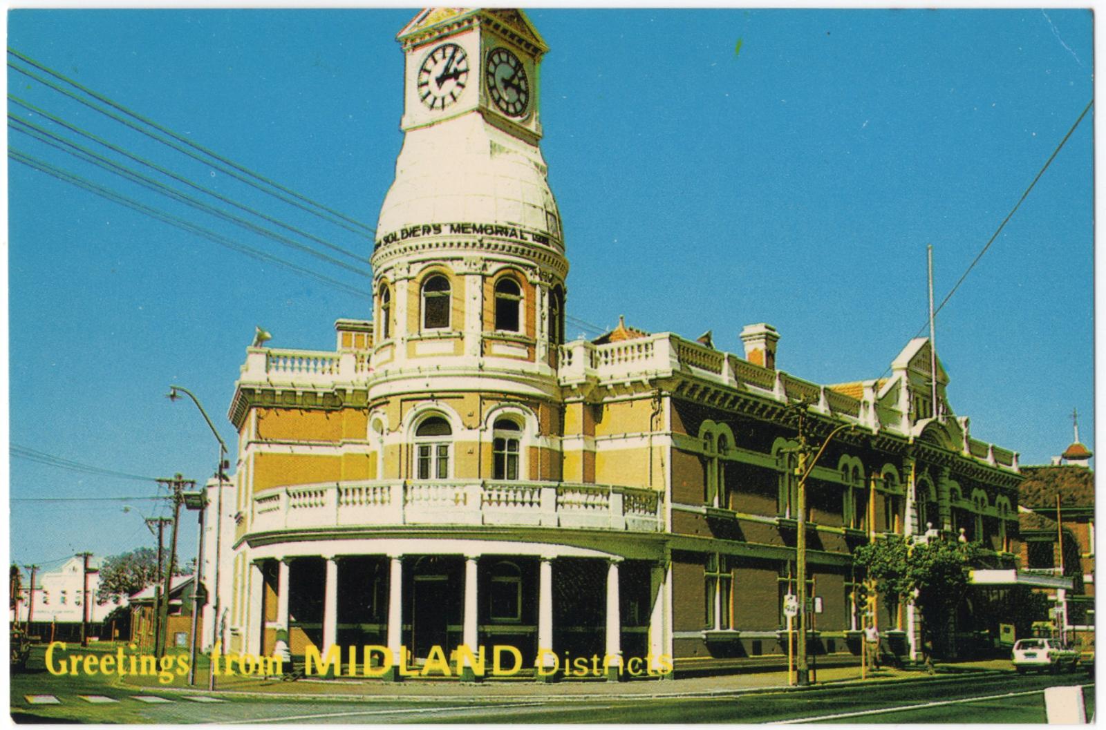 Postcard of Midland Town Hall