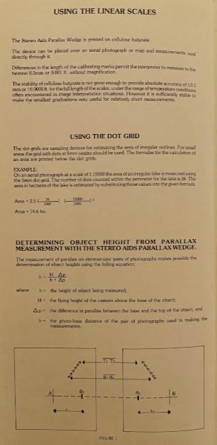 Geoscope Parallax Wedge - Stereo Aids