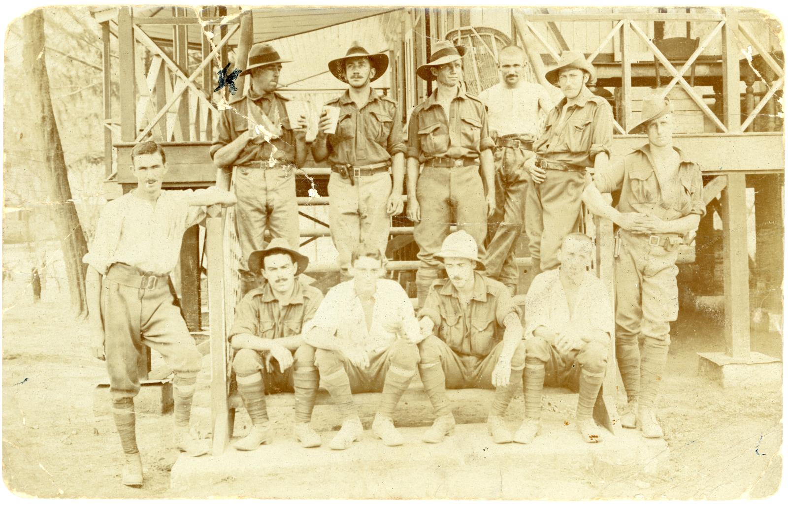 11 Australian soldiers, including Pte. Eric BANNISTER (ANMEF)