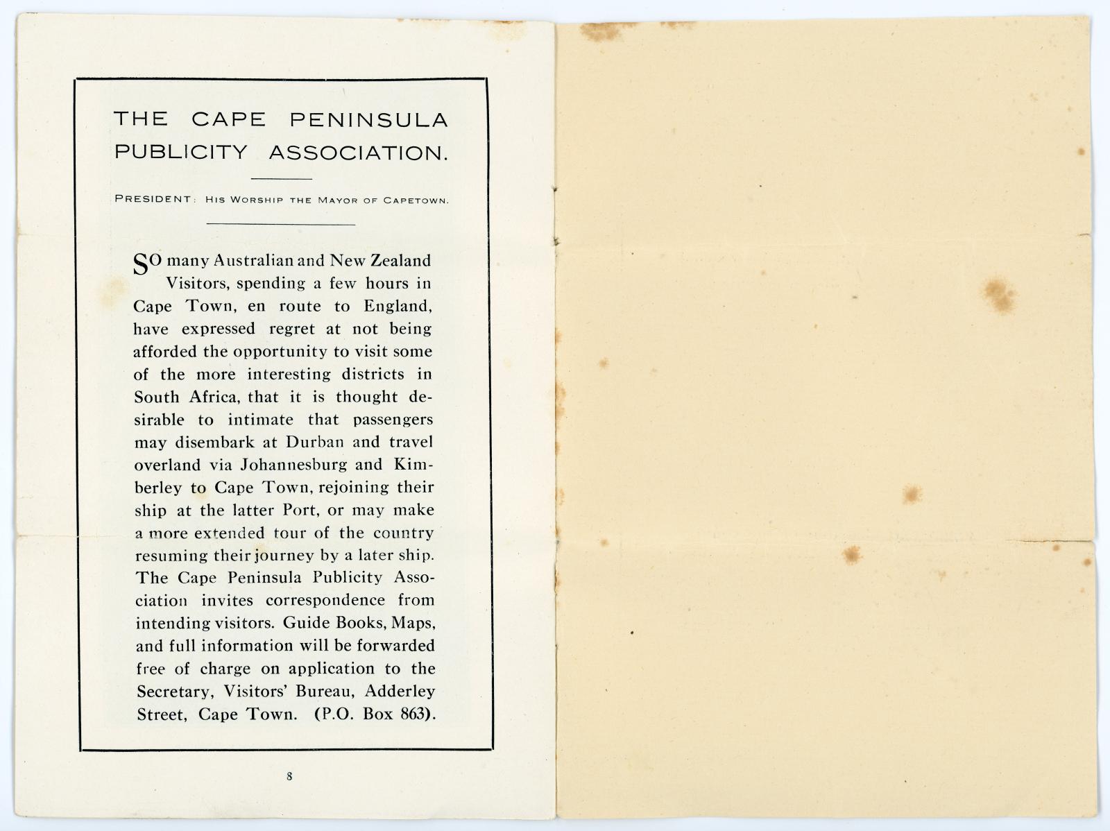 First World War Souvenir Booklet sent home by Pte Edward Charles MOUCHEMORE