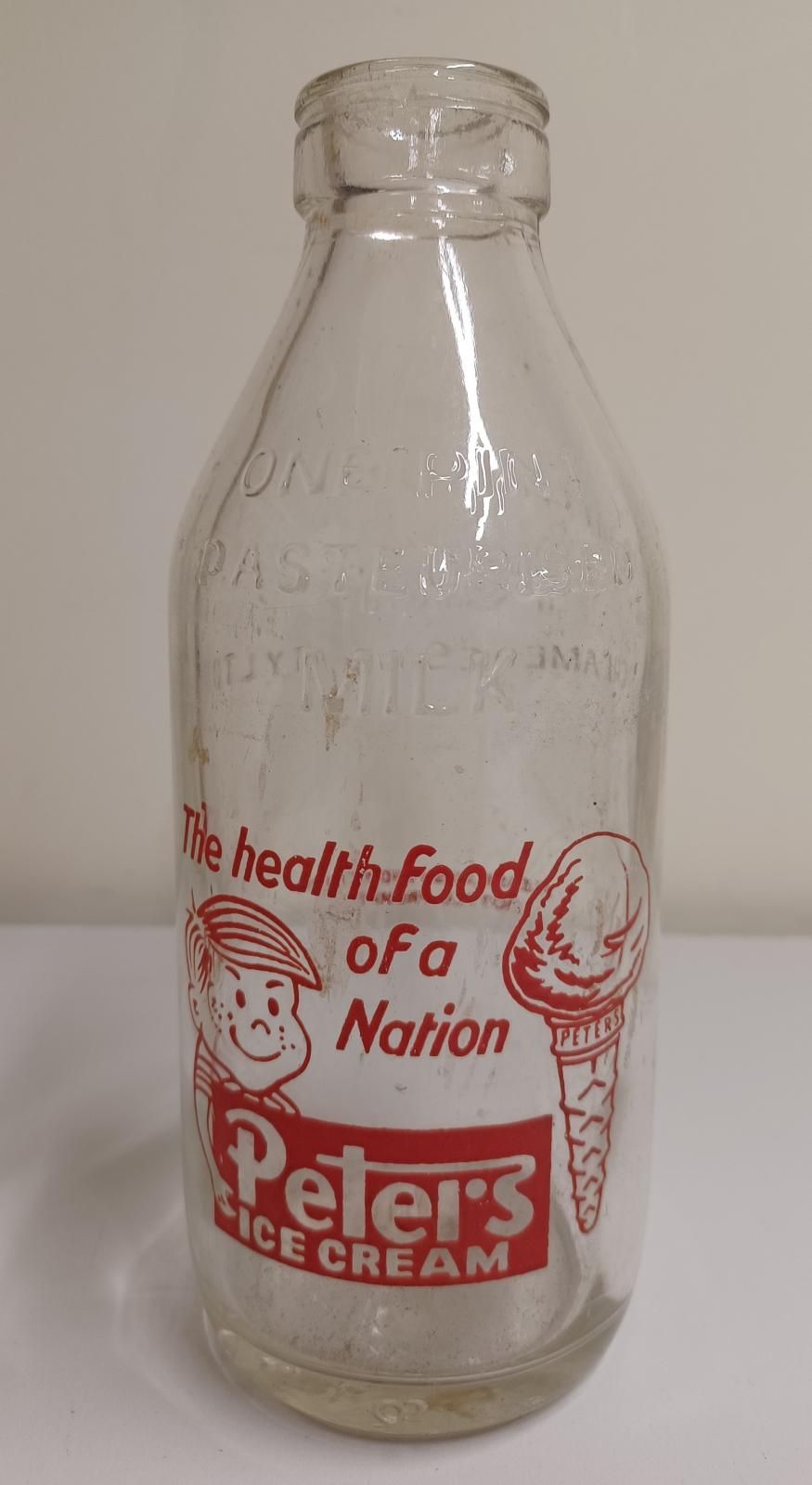 Peters One Pint Milk Bottle