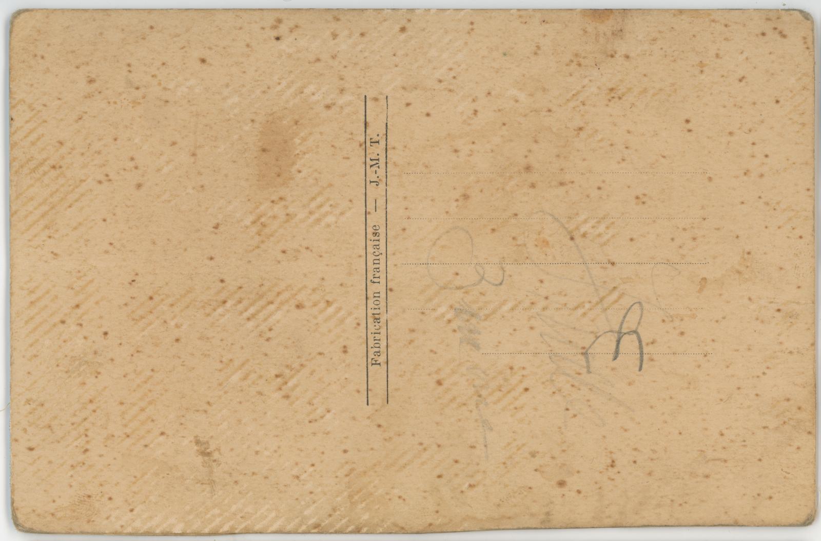 First World War Postcard sent by Edward (Ted) PERRY