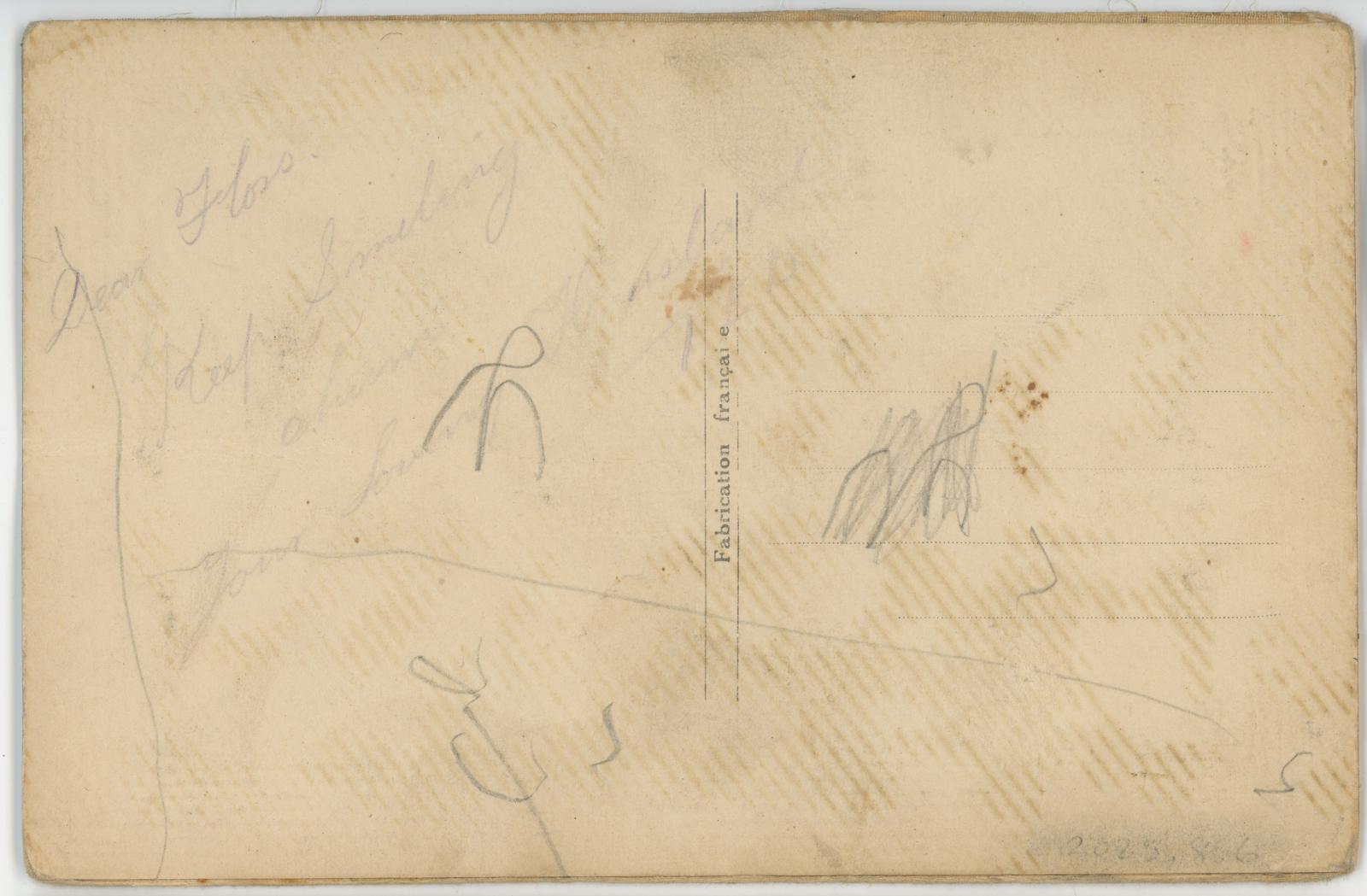 First World War Postcard ‘ENTENTE CORDIALE’ sent by Edward (Ted) Perry