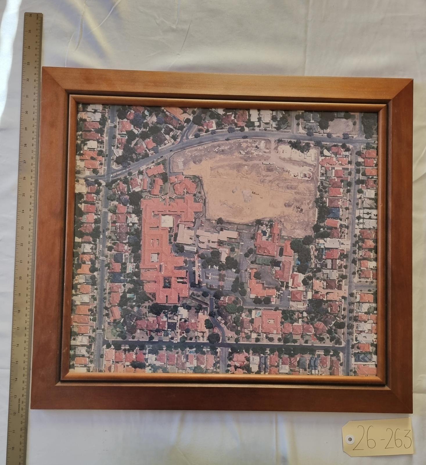 26-263 Aerial view of the Wembley Campus photo with scale and tag.