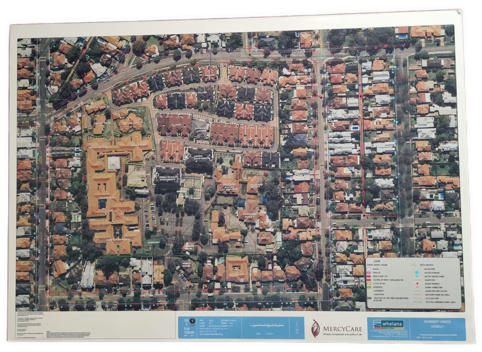 26-261.2 Aerial view/plan of the MercyCare Wembley Campus photo without background. 