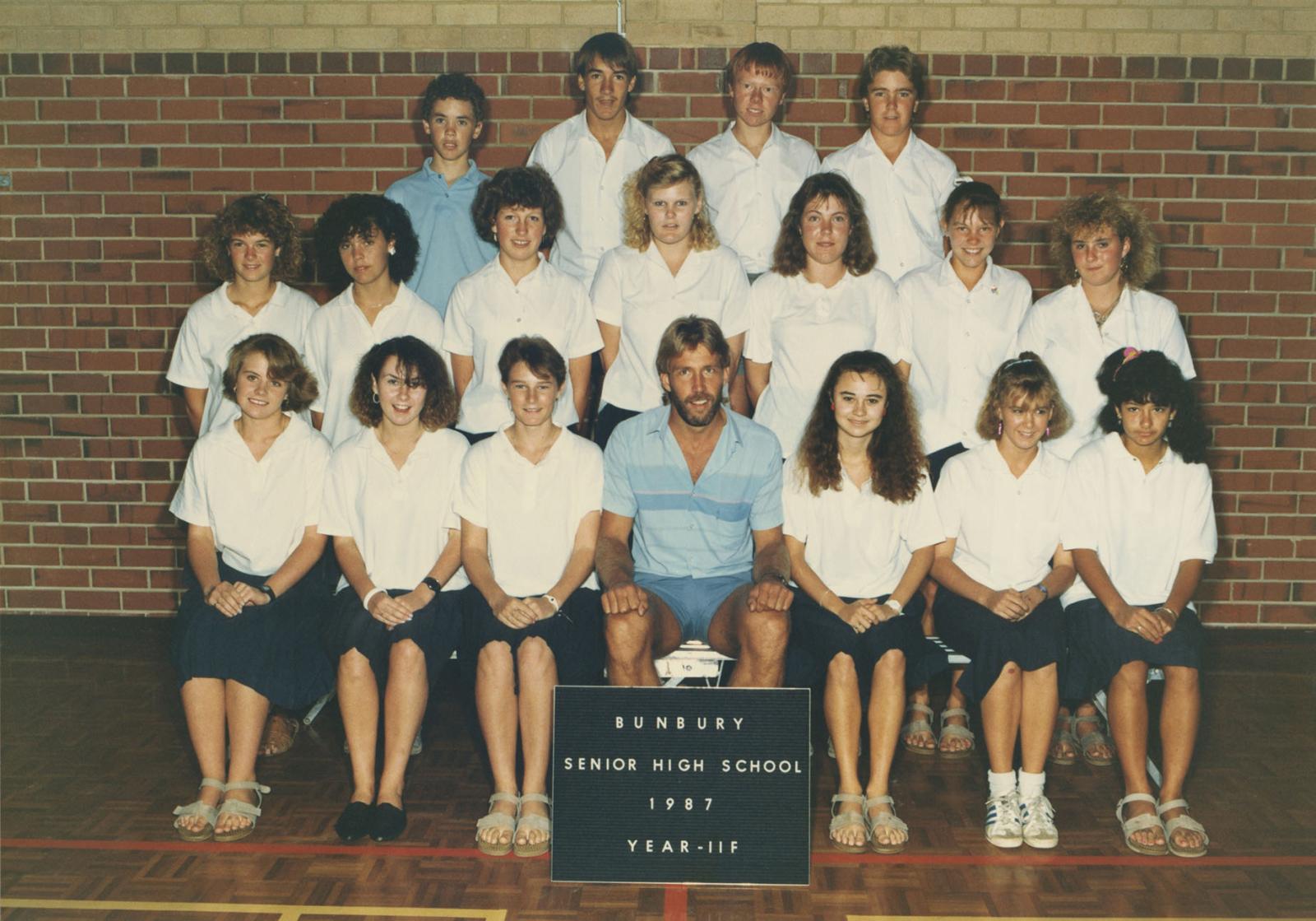 BSHS Class Photograph - Year 11F 1987