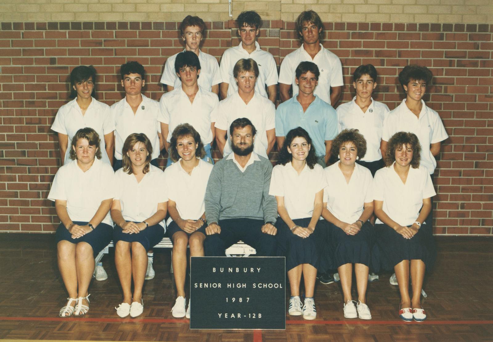 BSHS Class Photograph - Year 12B 1987