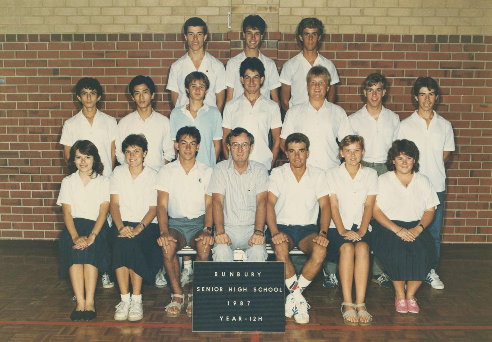 BSHS Class Photograph - Year 12H 1987