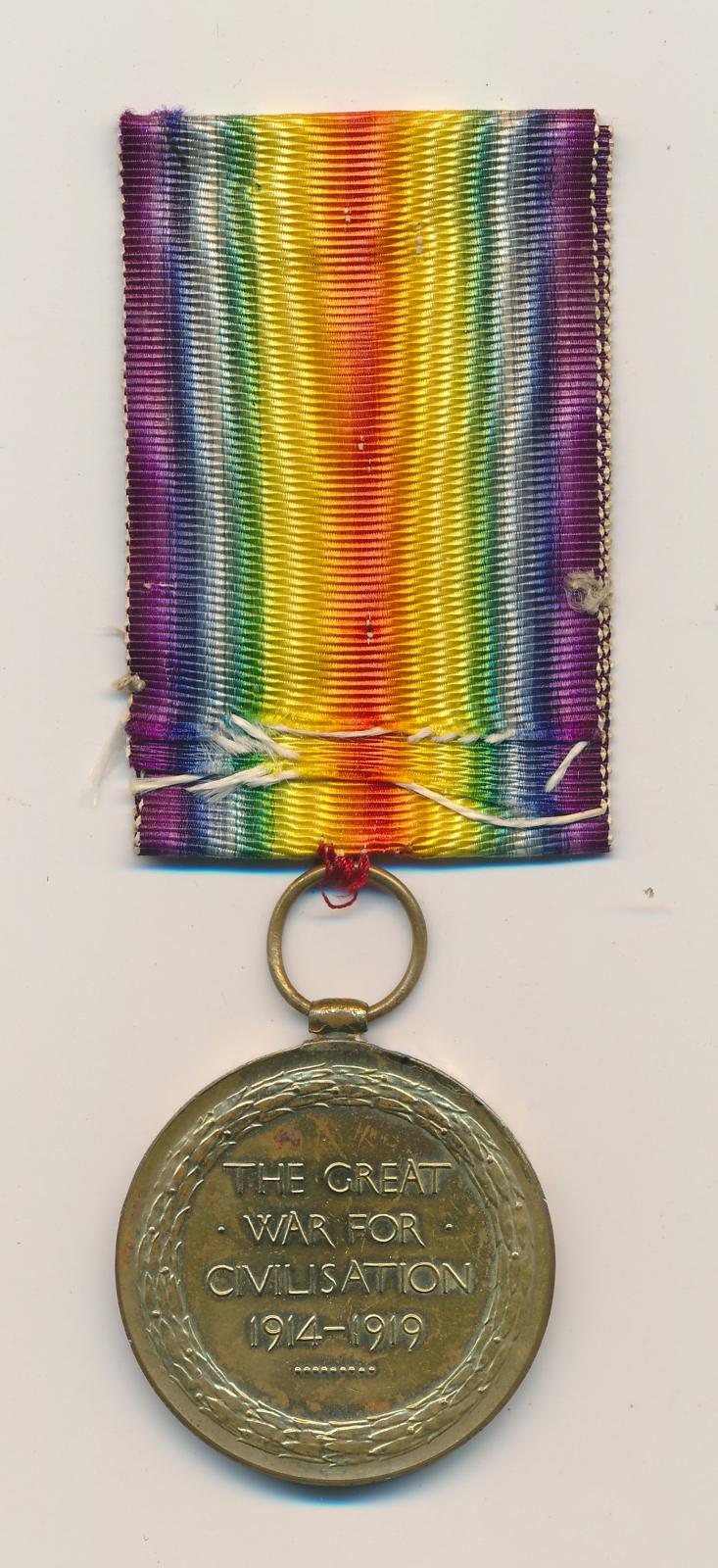Back view of Victory Medal