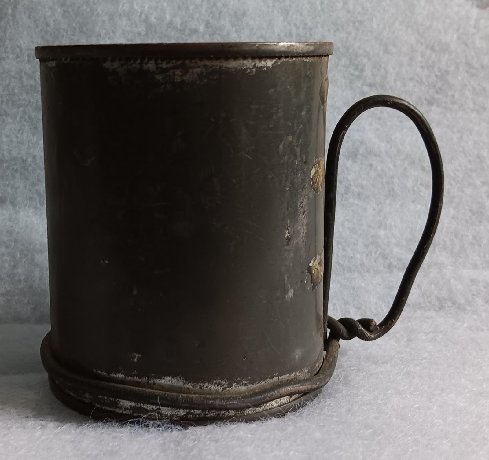 Front View of Tin Mug