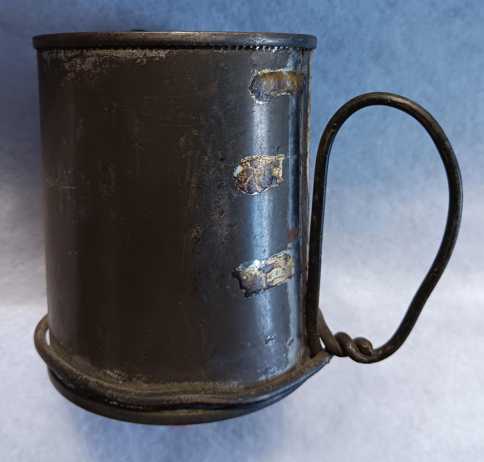 Side View of Tin Mug