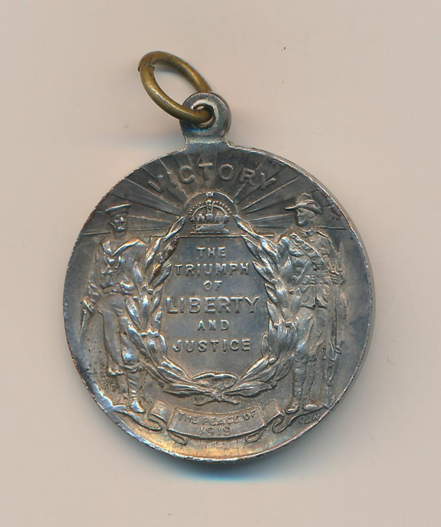 Back view of Peace Medal