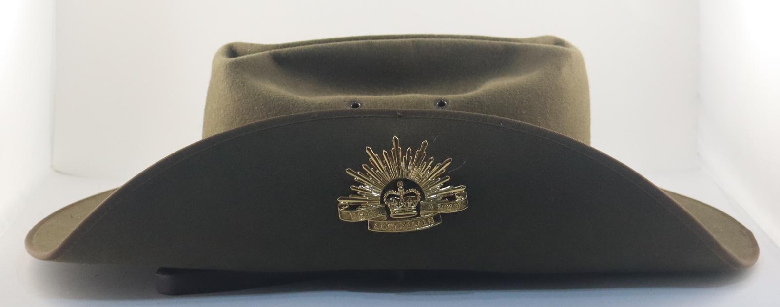 Side view of Australian Army Slouch Hat
