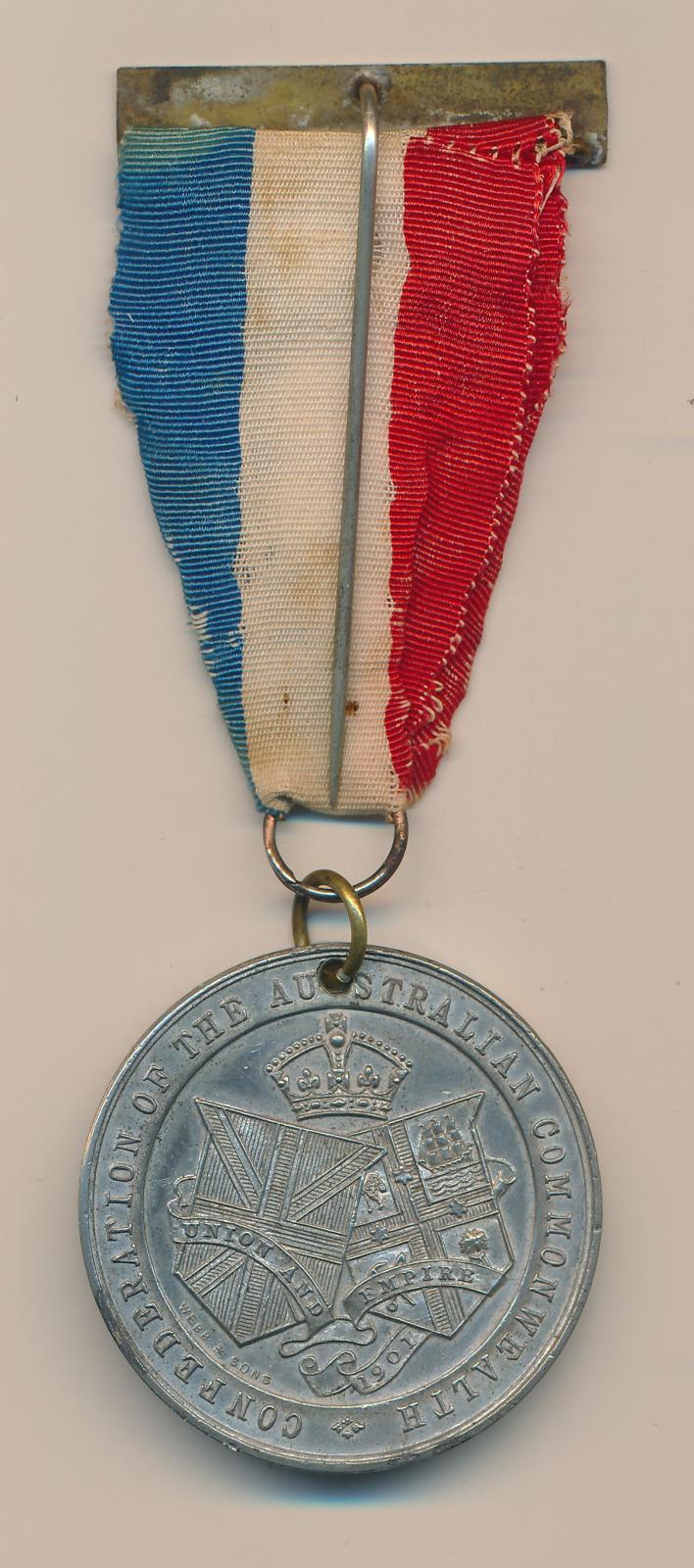 Back view of Confederation of Australia Medal