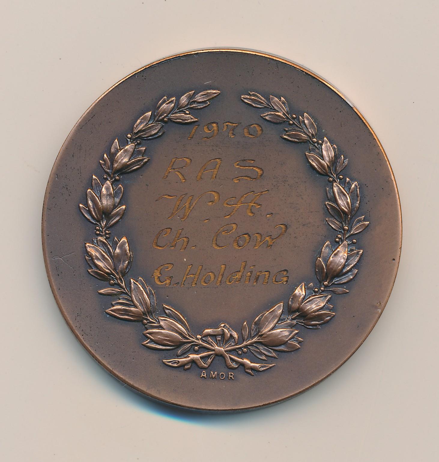 Back of Angus Society of Australia Medal