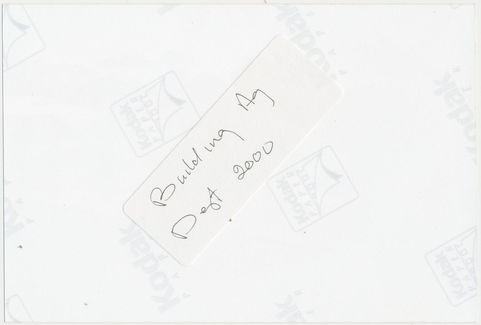 Back of photograph of Austral Terrace View