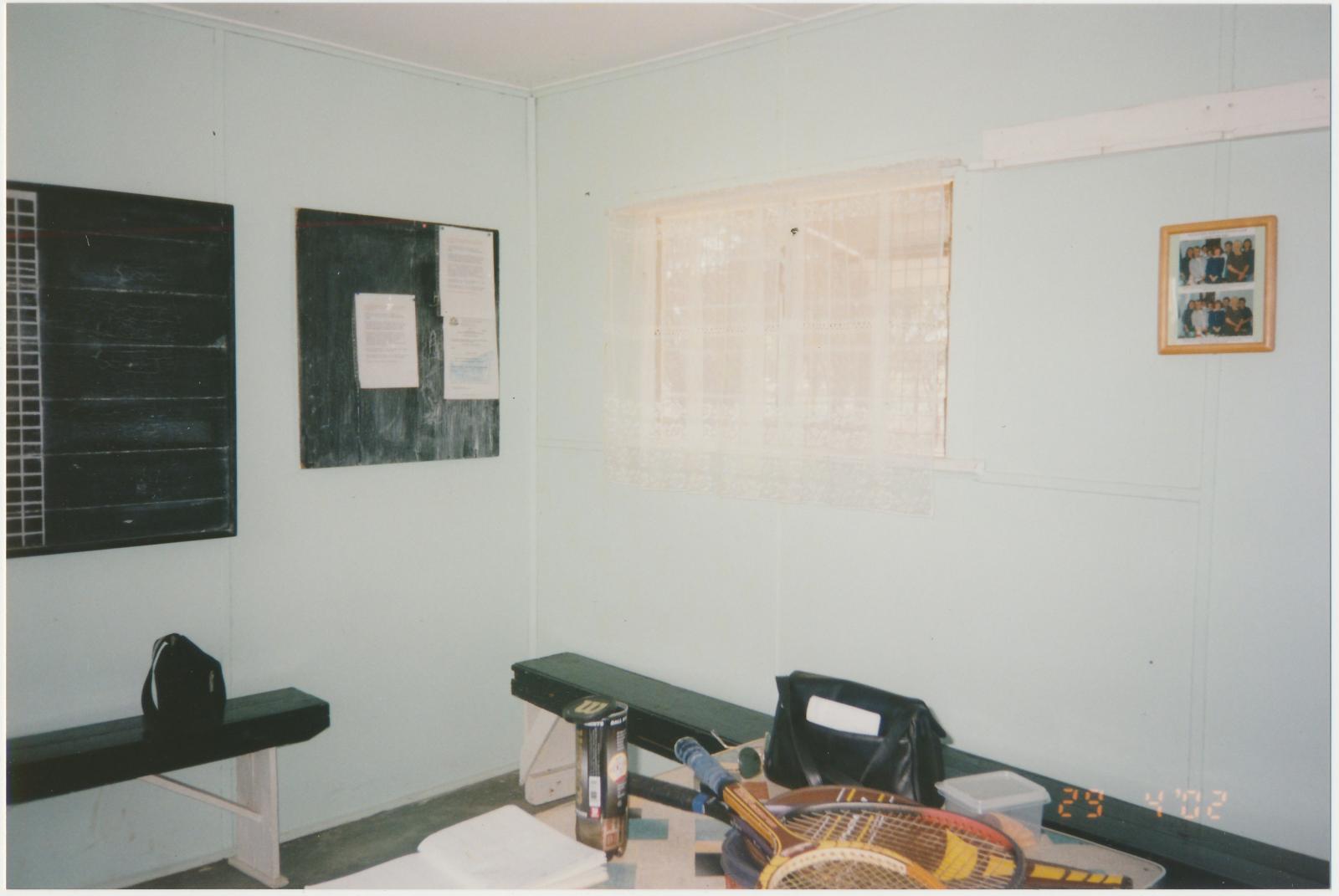 Interior of Railway's Tennis Club Pavillion