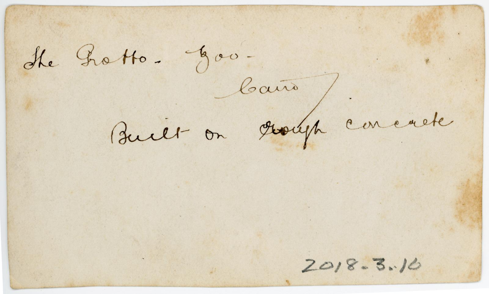 Rear of photo showing inscription.