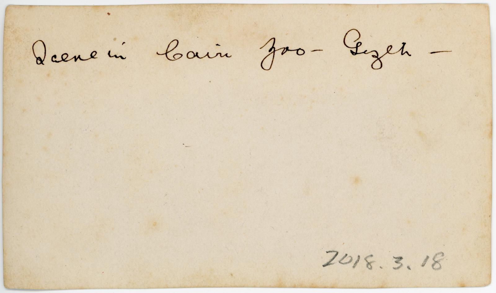 Rear view of photo showing inscription.