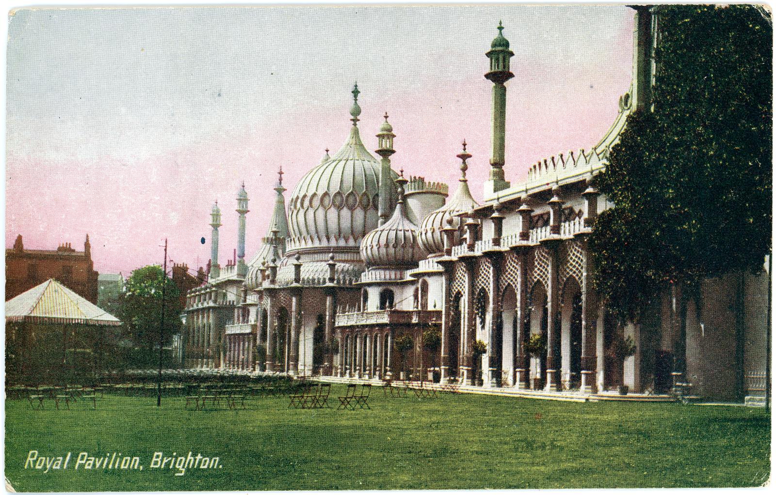 First World War Postcard ‘Royal Pavilion’ sent from Pte. Edward Charles MOUCHEMORE, 6351