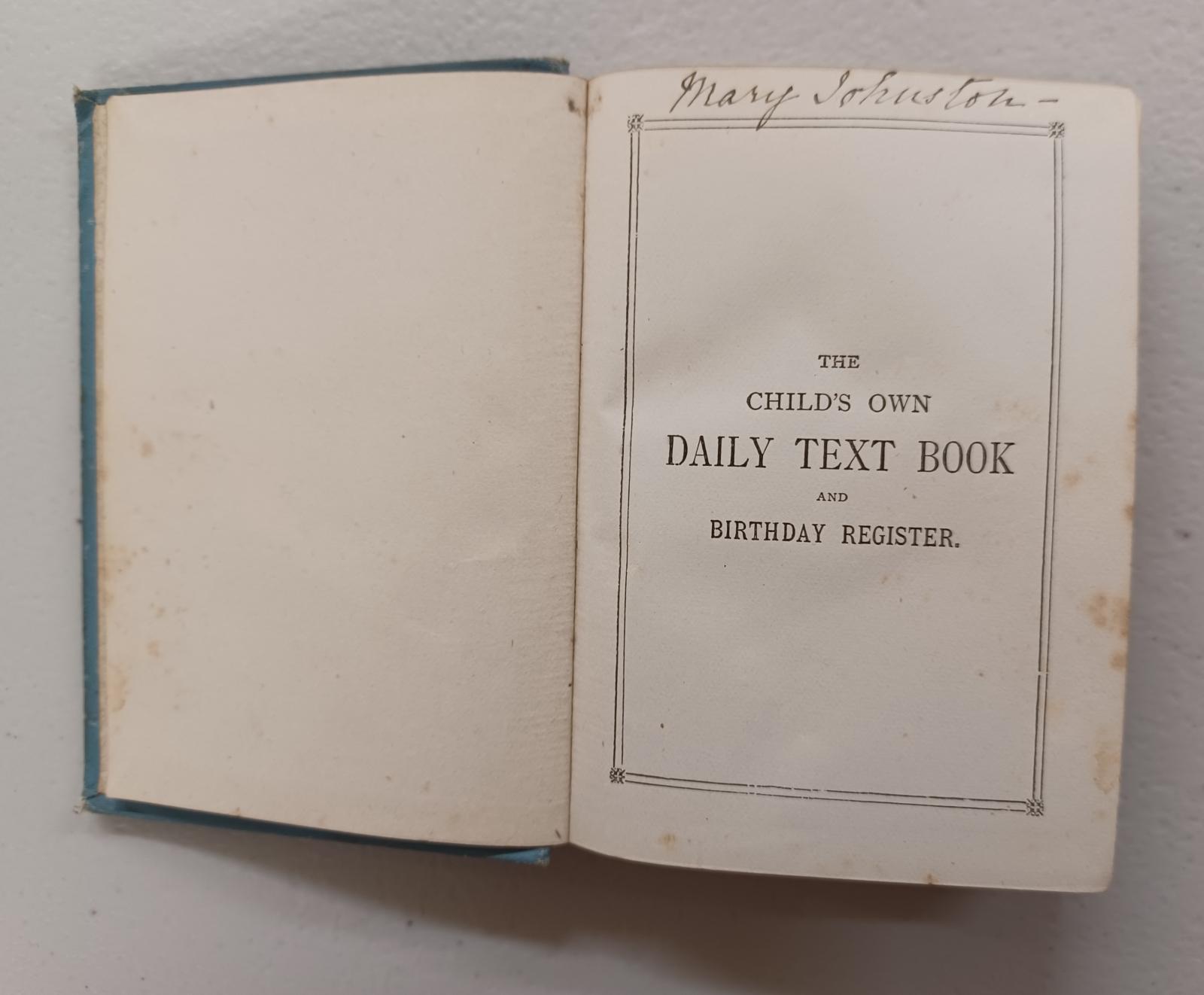 Birthday Book - Mary Johnston