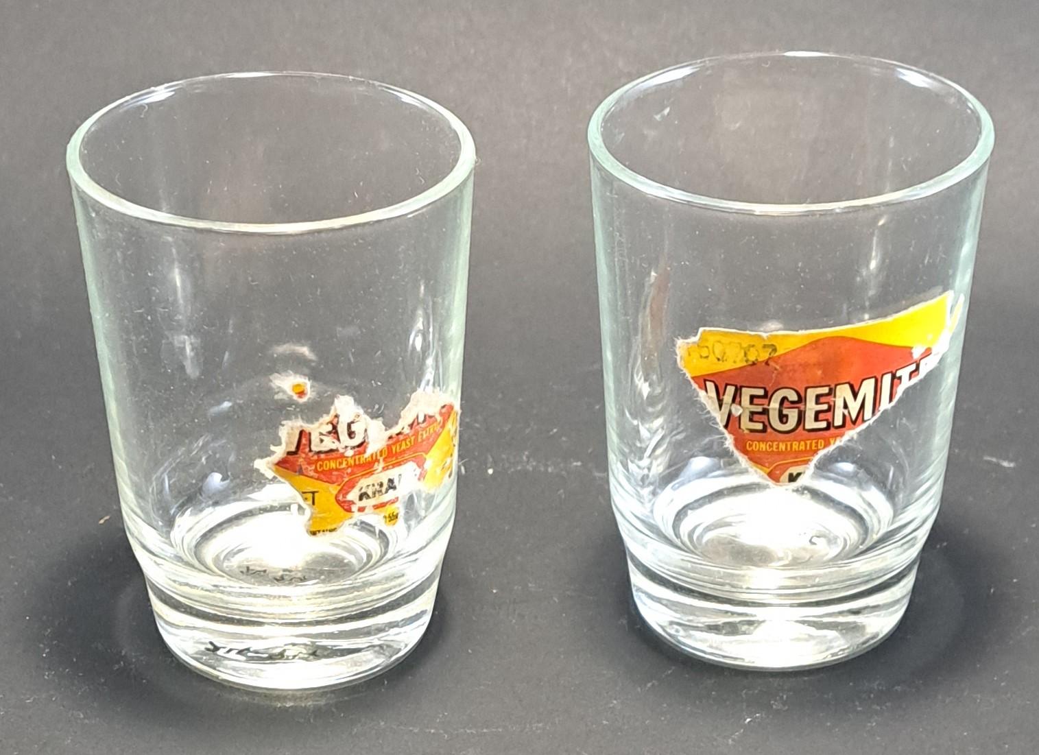 24.84 a,b vegemite glasses 