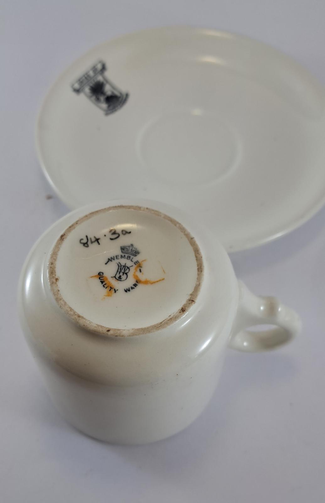 Bottom of Shire of Gnowangerup cup & saucer showing Shire crest
