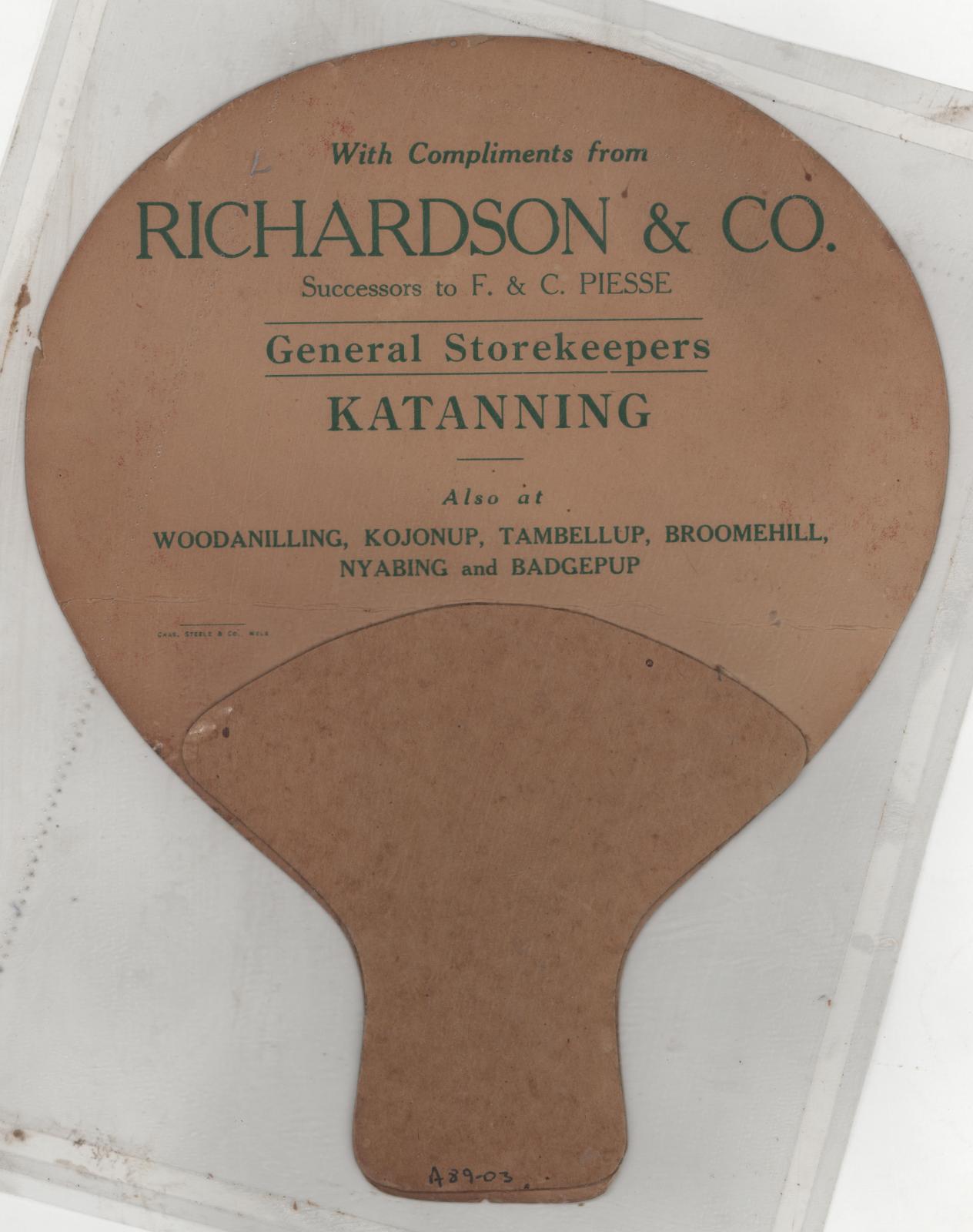 Back of Richardson Fan