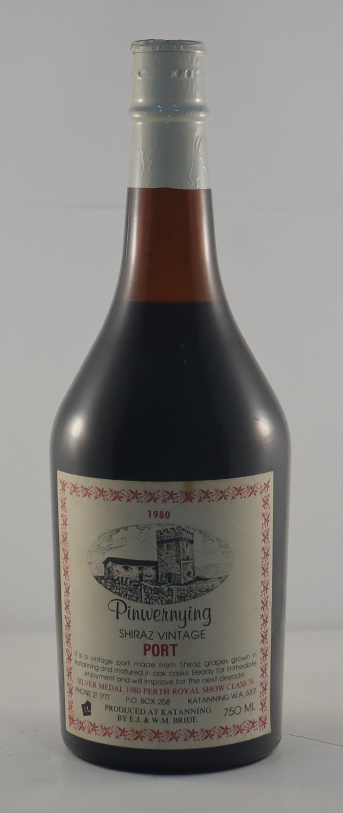 Bottle of Pinwernying Shiraz Vintage Port