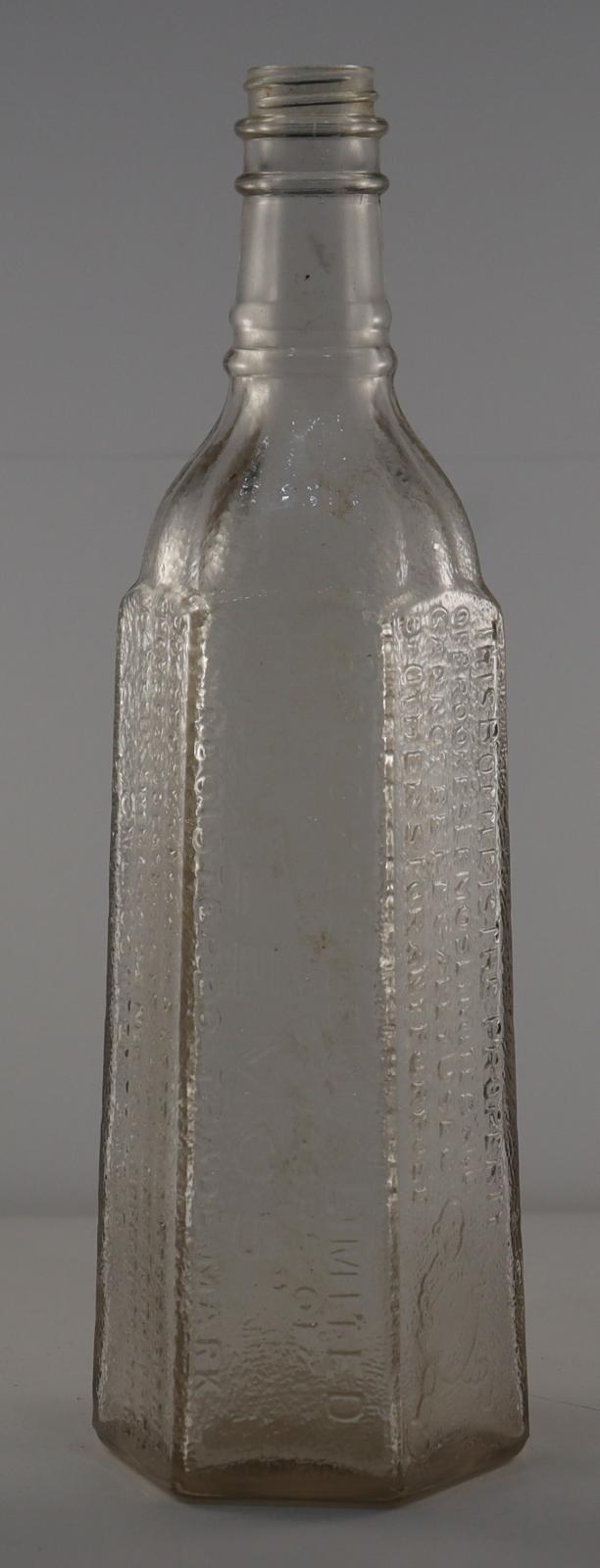 Back view of Lemos Cordial Bottle