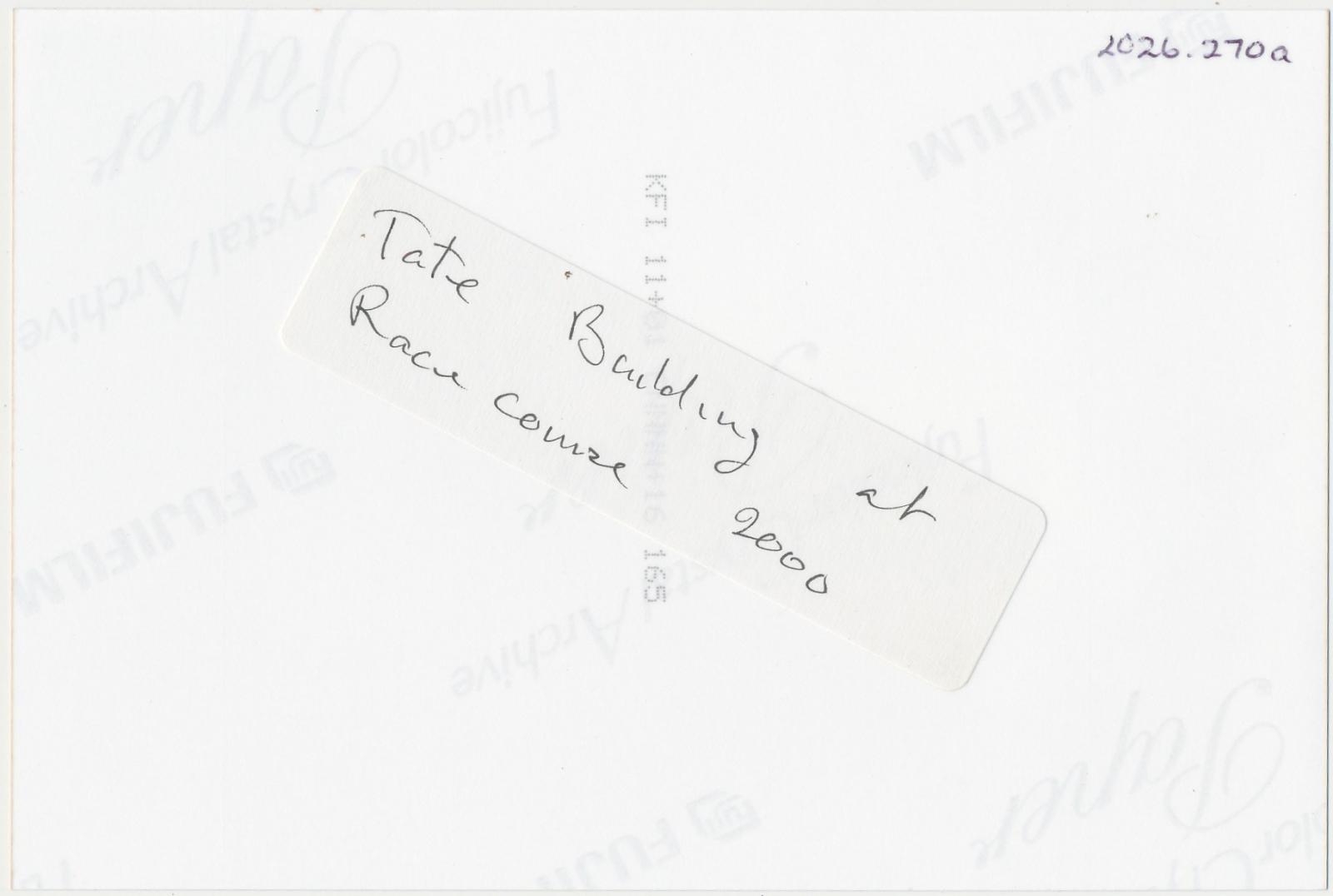 Back of photograph of O'Callaghan Park