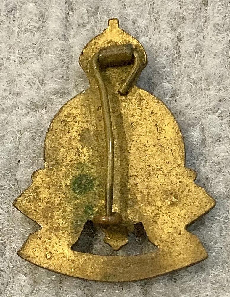 Reverse of Royal Army Ordnance Corps sweetheart brooch