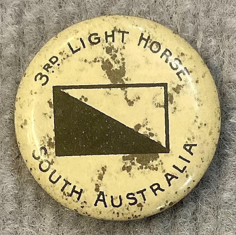 WWI era badge with unit colors of 3rd Light Horse Regiment, South ...