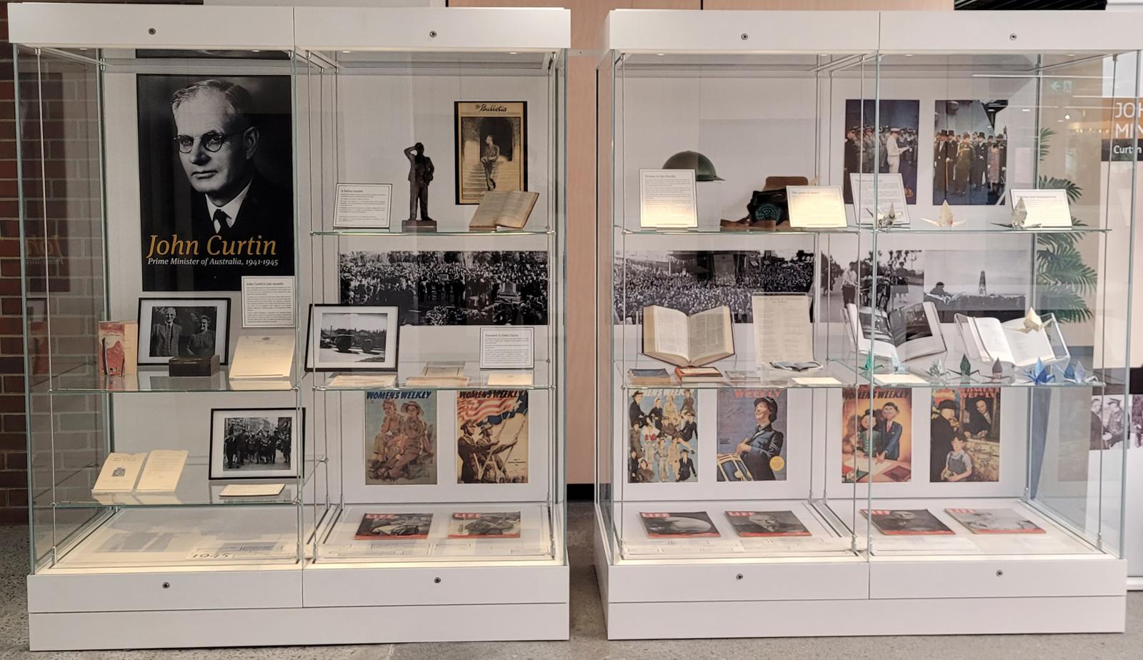 1945: The Price of Peace exhibition at the Roberston Library, Curtin University, 2025.
