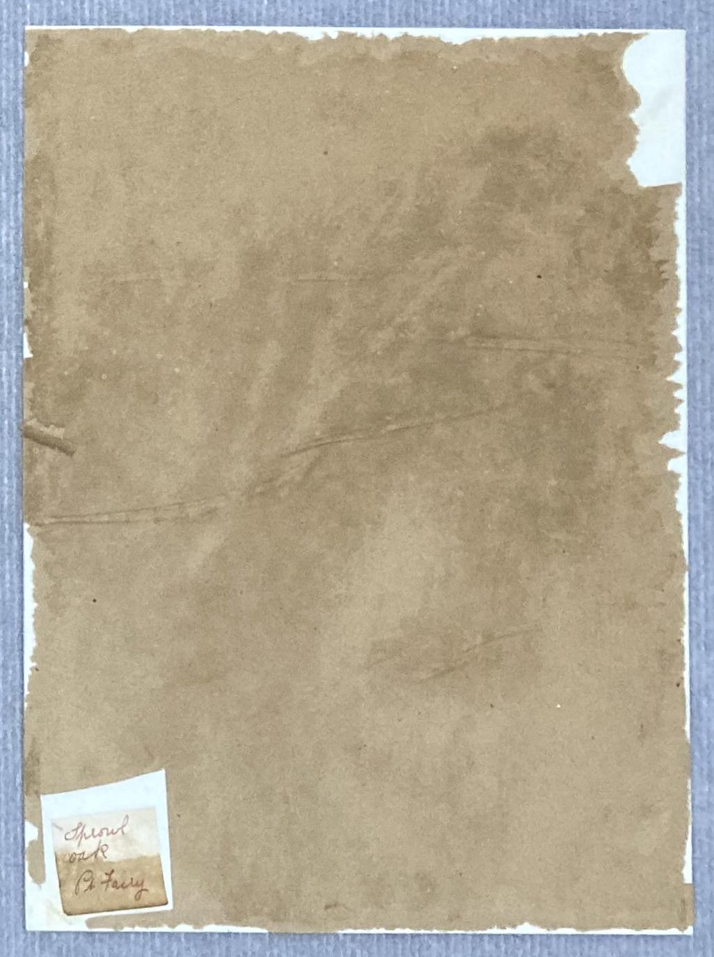 Reverse of portrait of Australian soldier on opalite backing