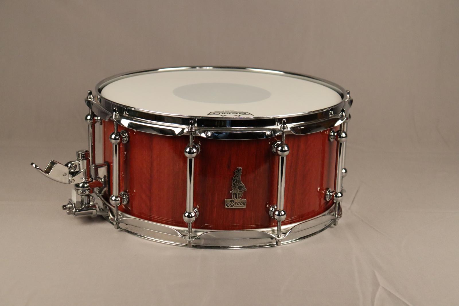 side view of drum with drummer soldier logo