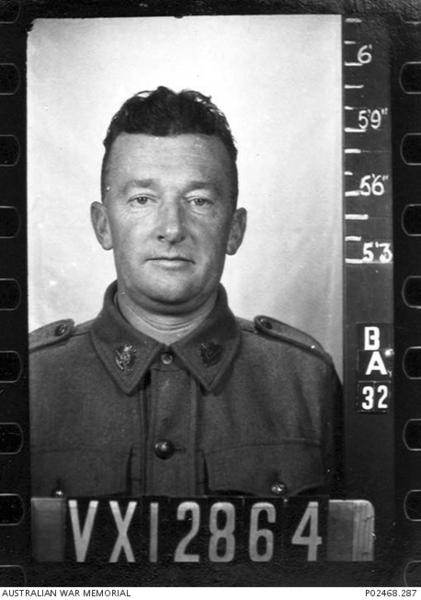 Victorian Paybook photograph of VX12864 Cpl Leslie James Sproul, 13th AGH, AAMC