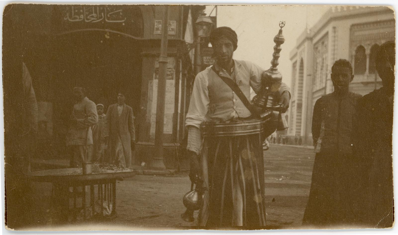 Photo of a Lemonade Seller on a street in Cairo.