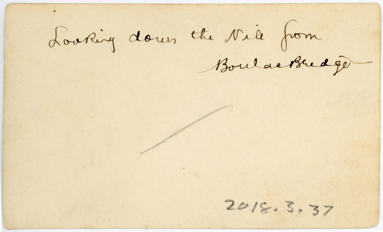 Rear view showing inscription.