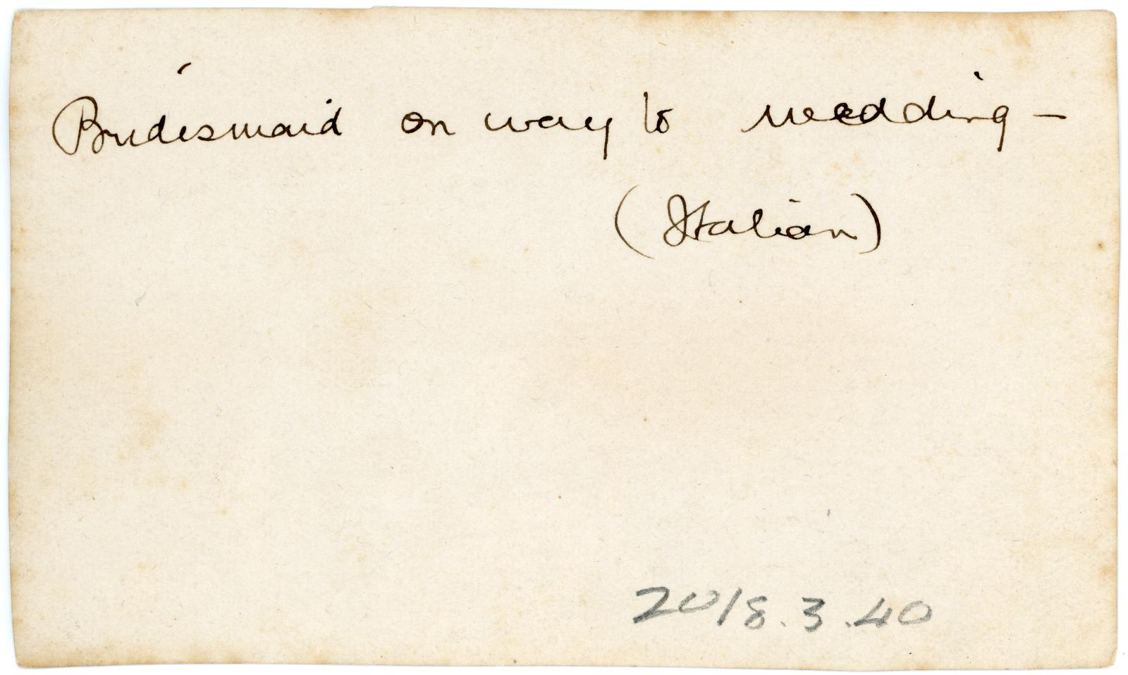 Rear view showing inscription.