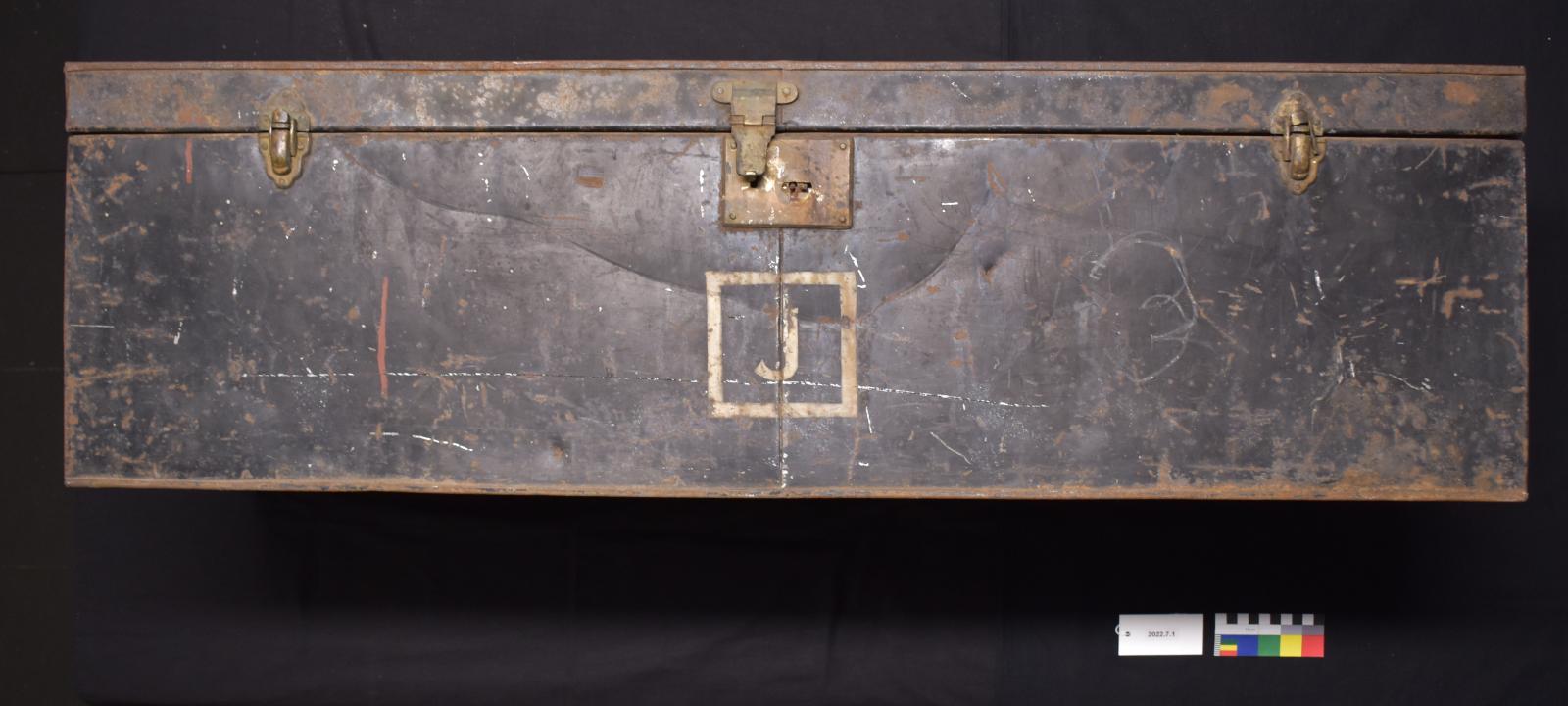 First World War Metal Trunk belonging to Captain (later Major) Maurice Buchan JOHNSON