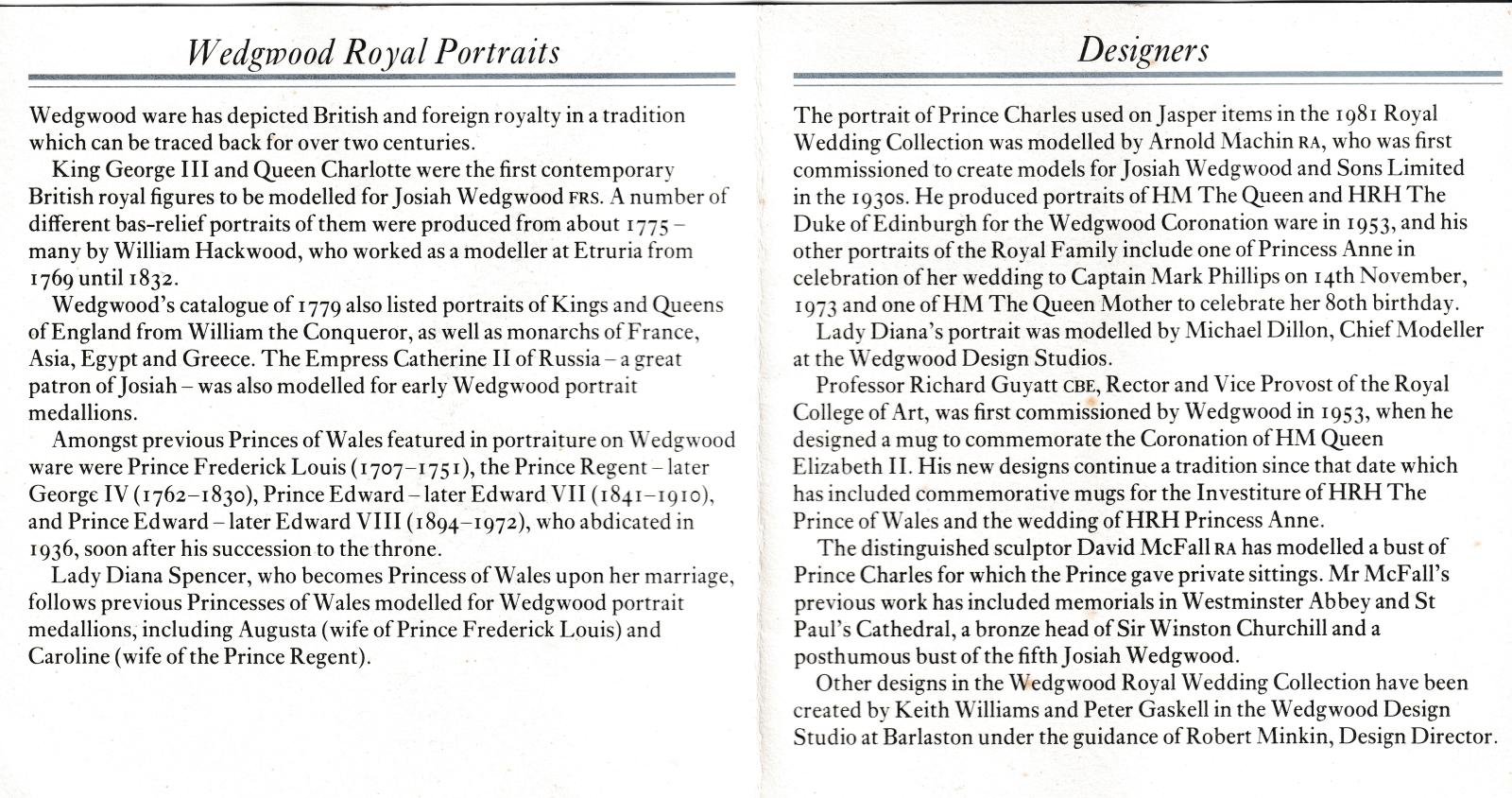 Wedgwood booklet