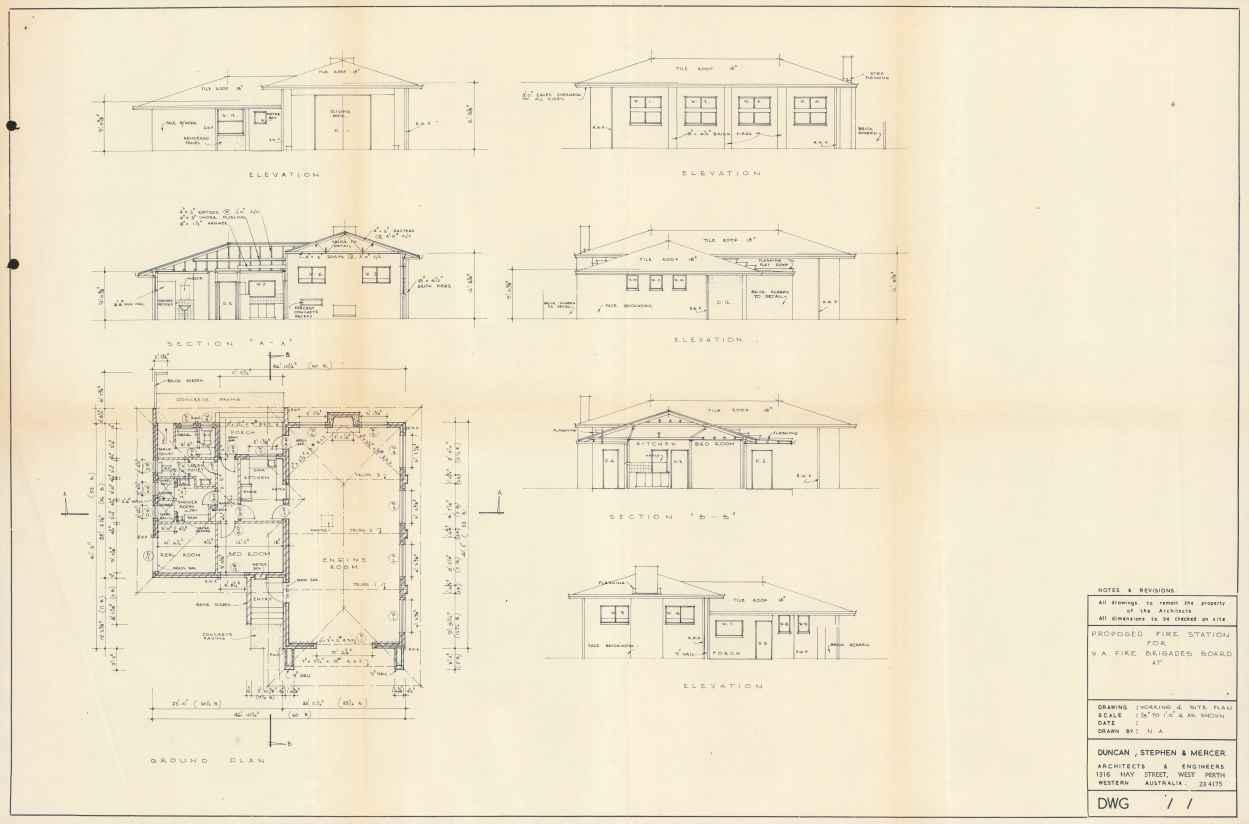 Plan for Armadale Fire Station