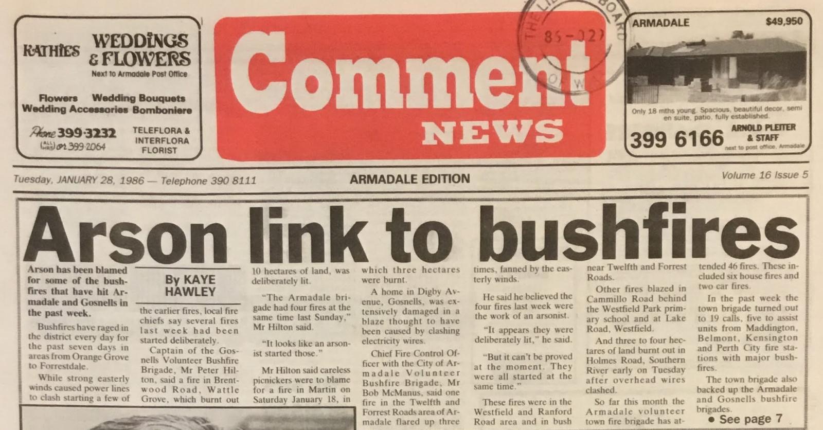 Newspaper article 28 Jan 1986