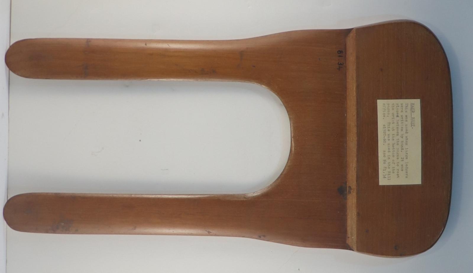 Underside view of Hand Rest